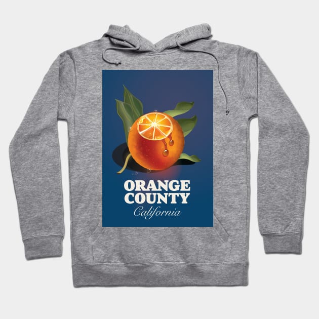 Orange County California travel poster Hoodie by nickemporium1